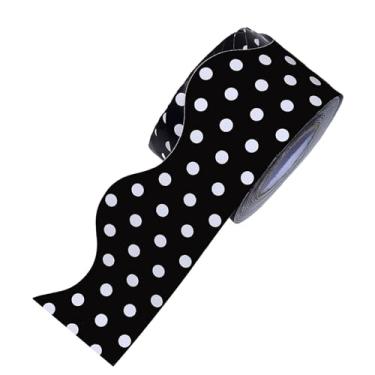 Imagem de Ｂｅｓｇａ Adesivos de borda de boletim para decoração de parede, arte à prova d'água, decoração de borda de boletim, multiuso para sala de aula, volta às, Preto