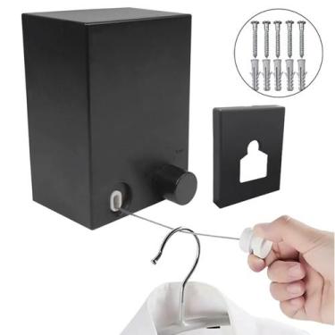 Imagem de Varal de Roupa até 20kg Retrátil Prático Recolhível 4 metros (BSL-ORG-