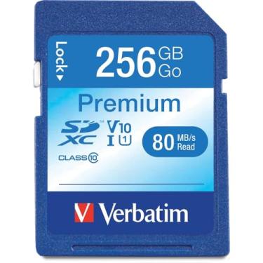 Imagem de Verbatim Cartão de memória SDXC premium de 256 GB, UHS-I V10 U1 Classe 10