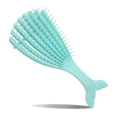 Imagem de Hyecen Escova desembaraçadora para cabelos cacheados - definir, modelar e modelar para cabelos molhados, secos, grossos, lisos, acessórios de cabelo para mulheres e homens (azul - 1 peça)