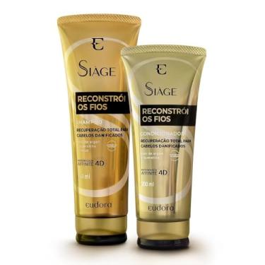 Imagem de Eudora Kit Siàge Reconstrói os Fios: Shampoo 250ml + Condicionador 200ml
