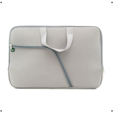 Imagem de Pasta Case Preta Capa Notebook Com Bolso 14/15/17 Polegadas Bolsa Resistente Casual (Cinza)