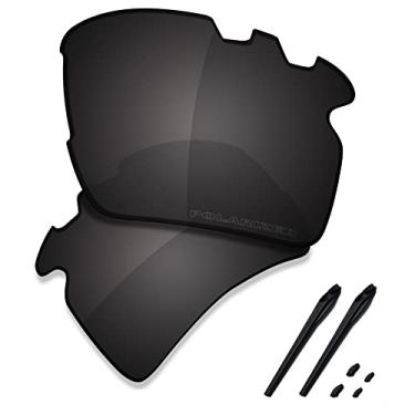 Imagem de SAUCER Lentes de reposição premium e kits de borracha para óculos de sol Oakley Flak 2.0 XL ventilados OO9188 de alta definição - preto carbono polarizado