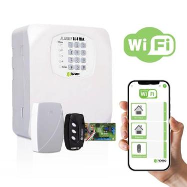 Imagem de Kit Central De Alarme Residencial Al4 Max Módulo Wifi Duplo - Ipec