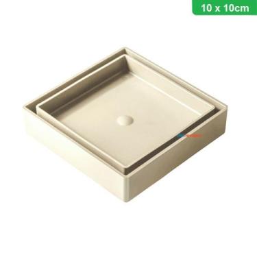 Imagem de Ralo 10x10 Oculto Seca Piso porcelanato Inteligente Bege - EST acess e