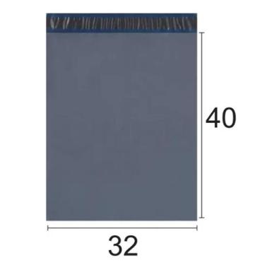 Imagem de 50 Envelope Segurança 32x40 Saco Eco Cinza Embalagem Adesiva - wellimp