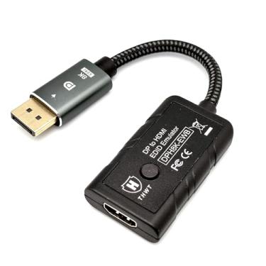 Imagem de THWT Emulador 8K DP para HDMI EDID (modelo: DPH8K-EWB), suporta cópia e emulação SCDC e EDID exata, passagem HDCP (não ignorar ou remover), EDIDs predefinidos são 8K @60Hz 4:4:4 e 4K @120Hz 4:4:4