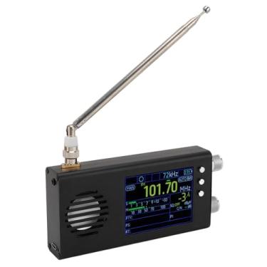 Imagem de Yunseity Receptor de Rádio Digital Portátil, Com o Mais Recente Chip TEF6686, Exibição de 3,2 Polegadas LCD e Bateria de 5000mAh, Suporta SW/CB/VHF/UHF, Ajuste de Largura de Banda DSP (BLACK)