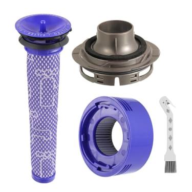Imagem de HUAREW Substituição de filtro e capa de motor compatível com aspiradores de pó sem fio Dy-son V7 V8 Animal e Absolute