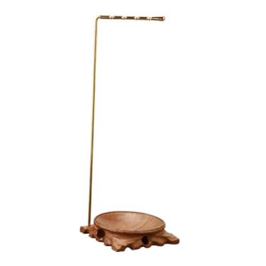 Imagem de Ioensy Suporte para caneta de caligrafia, suporte para sino de vento, 7 formatos, cobre, exclusivo, para caneta de pincel de caligrafia para sala de chá, Sem Sino de Vento