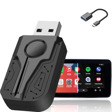 Imagem de Autonano Adaptador USB Carplay sem fio, dongle adaptador automático Android, fácil de ligar e usar, compatível com carros de 2016 e iPhone Android Phone 2024 Upgrade