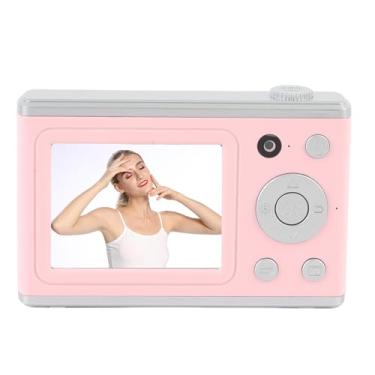 Imagem de Dpofirs Câmera Digital para Fotografia, Câmera de Vlogging Compacta de 64MP Com Flash, Lente Dupla Expansível de 32 GB para Selfie (Rosa)