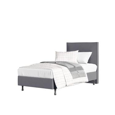 Imagem de Cama Solteiro One com Cabeceira Moderna Estável E Confortável cinza