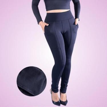 Imagem de Legging Montaria Flanelada - no-brand, G, Preto