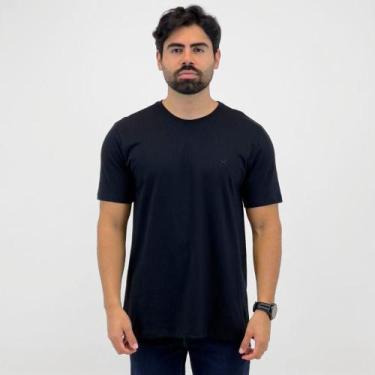 Imagem de Camiseta Hering Básica Manga Curta Masculina, G, Preto