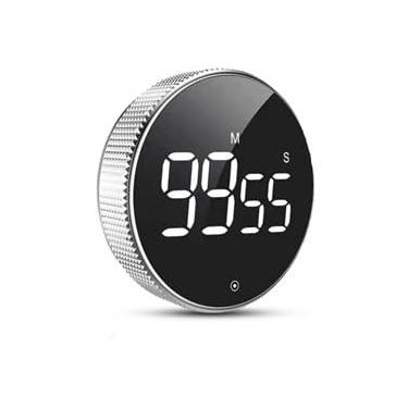 Imagem de Temporizador Digital Programável Timer De Cozinha Magnético Alarme Relógio Academia Cronometro(1 PEÇA)