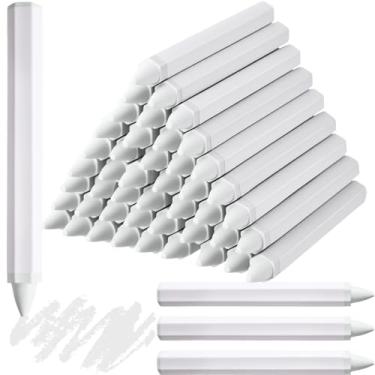 Imagem de MotiMind 60 peças de giz de cera industrial marcador de pneu de cera a granel para artesanato marcação detalhada em madeira serrada caixa de metal cerâmica vidro concreto plástico 11,3 cm x 1,1 cm