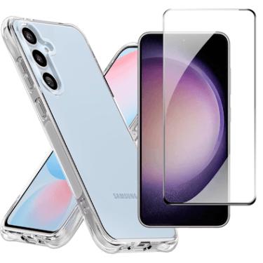 Imagem de Kit Capa Capinha Anti Queda Para Galaxy S24 Fe + Pelicula 3d