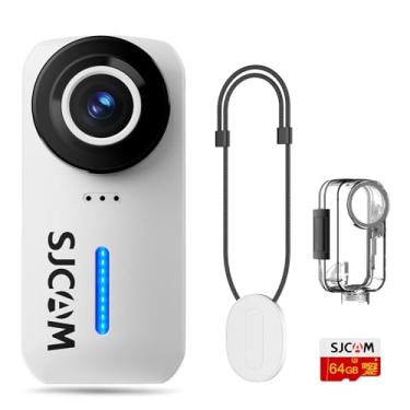 Imagem de SJCAM Combo magnético C110Plus, câmera de ação 4K POV com estabilização de 6 eixos, FOV de 170°, mini câmera corporal, impermeável, vestível, ponto de vista portátil, Spkr e microfone integrados para