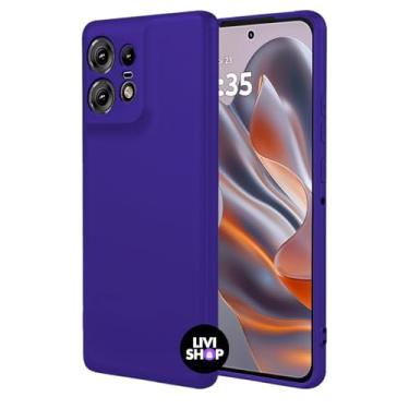 Imagem de Capa Case Capinha Compatível Motorola G75 Silicone Com Bordas Elevadas Aveludada Forro Premium (ROXO)