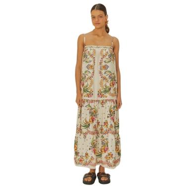 Imagem de Vestido Maria Farm Rio Pássaro em Flor Feminino-Feminino