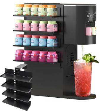 Imagem de LeoTube Suporte de armazenamento Flavor Pods para máquina de refrigerante Ninja Thirsti, organizador de 4 camadas para cápsulas de sabor Ninja Thirsty, comporta 20 gotas de água com sabor, economiza