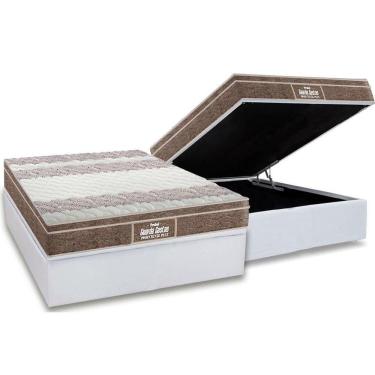 Imagem de Cama Box Baú Casal: Colchão Espuma Probel D33 / Ep Plus + Base White(138X188)