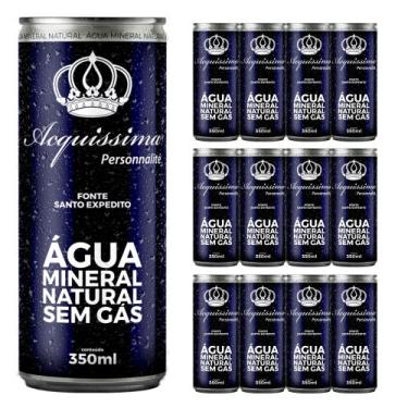 Imagem de Kit 12 Latas Água Mineral Natural Acquissima Personalité 350 ml - Merc