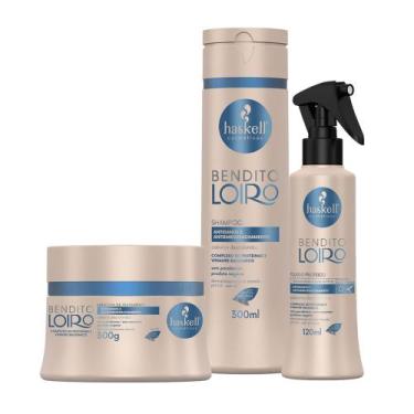 Imagem de Kit Bendito Loiro Haskell Shampoo + Máscara 300mL/g + Fluído