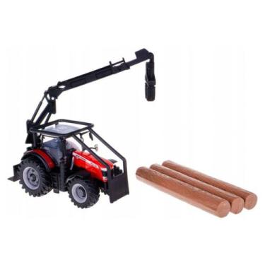 Imagem de Miniatura Trator Massey Ferguson 8740S Com Carregadeira Bburago 31671