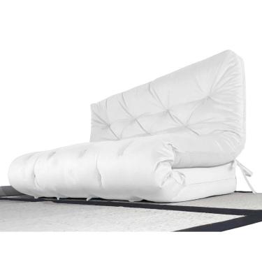 Imagem de Colchão Futon Casal Dobrável Sofa Cama Branco Off Acquablock