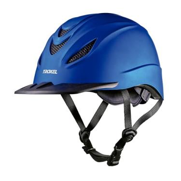 Imagem de Troxel Capacete de equitação de sela intrépida, design ajustável de perfil baixo, equipamento de segurança para equitação, pequeno (6-5/8 - 7), índigo