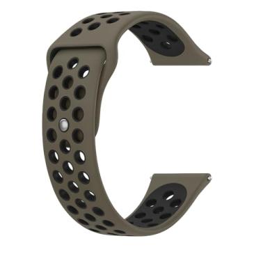 Imagem de Pulseiras esportivas NSmart Smartwatch 22mm ou 20mm compatível com Samsung Galaxy Watch 3 45mm - 41mm - Galaxy Watch 46mm - Gear S3 Frontier - Amazfit GTR 2 / GTR 3 / GTS / GTS 2 / GTS 3 / GTS mini - Stratos 2 / Stratos 3 - Pace - Nandos_Store (20mm, Olive)