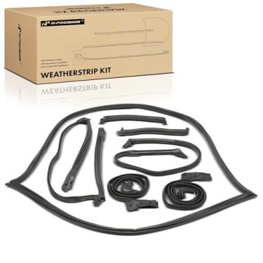 Imagem de A-Premium 7 peças de tiras de vedação para porta de carro, para-brisa, teto solar e tampa de porta-malas compatíveis com Chevrolet Corvette 1984 1985 1986 1987 1988 1989