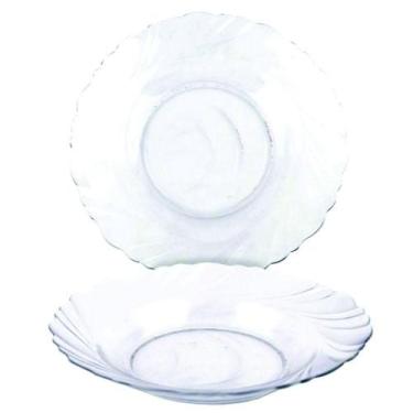 Imagem de Kit Jogo Pratos Fundo Sopa Transparente 10 Peças 22,5cm - OUTRAS MARCA