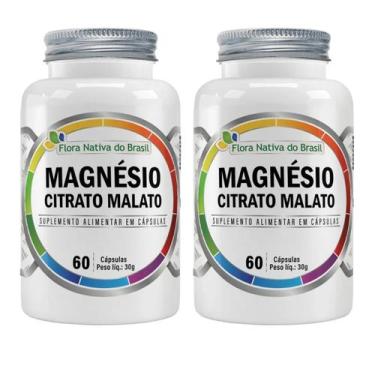 Imagem de Kit 2x Magnésio Citrato Malato 60 Cápsulas Flora Nativa do Brasil