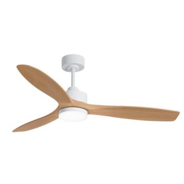 Imagem de Ventilador de Teto Elegant Branco com Pás de Madeira – LED 48W Integrado, Controle Remoto, Silencioso, 6 Velocidades, Bivolt – SL Iluminação