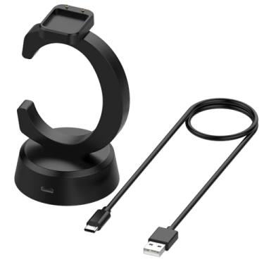 Imagem de Pacote de substituição para carregador e suporte de carregamento para Samsung Galaxy Fit 3 (SM-R390) Cabo de carregamento portátil para estação de carregamento (1 m)