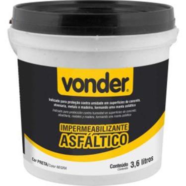 Imagem de Impermeabilizante Asfáltico 3,6L Para Laje Pisos Arrimos Vonder