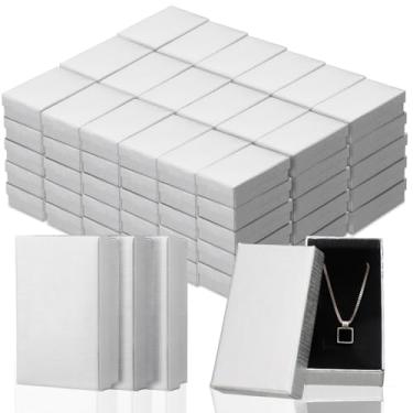 Imagem de Tenceur 100 caixas de presente para joias, caixas de papelão para colar, brinco, pulseira, pacote de armazenamento (prata, 7 x 4 x 3 cm)