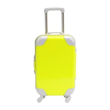 Imagem de Almencla Mala de boneca de 18 polegadas, acessórios para bonecas, mini carrinho de transporte, estojo de armazenamento, brinquedo americano para bebês, Verde