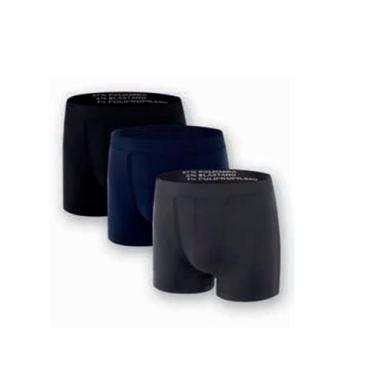Imagem de Kit/3 Cueca Boxer C4620K Masculina Sem Costura Microfibra T. P/1XG - T