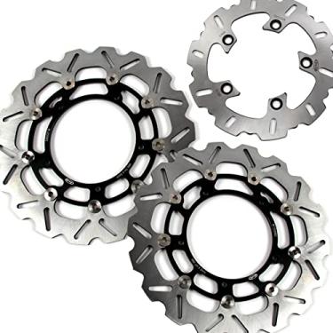 Imagem de Discos de freio dianteiros traseiros Arashi para Yamaha YZF R6 2005-2016, YZF R1 2007-2014, preto