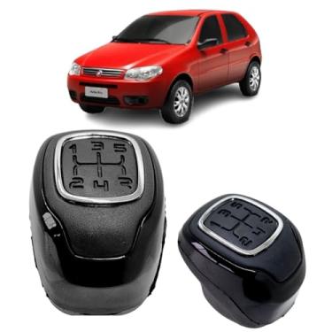 Imagem de Manopla Bola 5 Marchas Alavanca Câmbio Manual Compatível Com Palio Sporting Fire Way 1996 Á 2018 (PRETO)