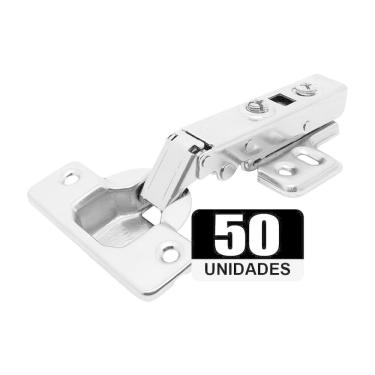 Imagem de Dobradiça Tradestar Clip On Soft Close Reta 35Mm Porta Móvei