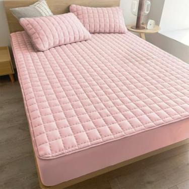 Imagem de Capa Protetora ImpermeáVel Para ColchãO Casal/Queen/King - 100% à Prova D'áGua - Anti-áCaros E HipoalergêNica - Com EláStico Em Toda Volta(ROSE,Solteiro)