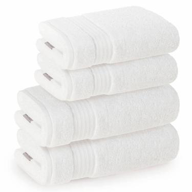 Imagem de Jogo de Toalhas de Banho Banhão com 04 Peças Magna Branco - Karsten