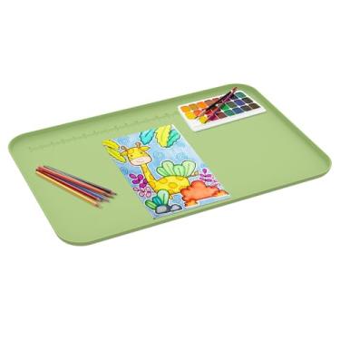 Imagem de Tapete de pintura artística de silicone antiderrapante resistente ao calor infantil tapete de artesanato com lateral levantada pode ser lavado na lava-louças para artesanato DIY resina de argila