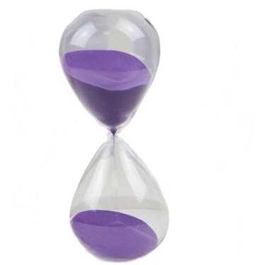 Imagem de Ampulheta de vidro temporizador de areia(PEQUENO 8X4cm - ROXO)