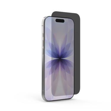 Imagem de PureGear Protetor de tela de vidro temperado de privacidade bidirecional para iPhone 17 (2025) de 6,3 polegadas, cobertura total de borda a borda, bandeja de instalação de alinhamento automático